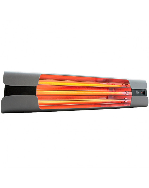 Calentador de cuarzo por infrarrojo Thermologik Design 70004 gris con soporte incluido
