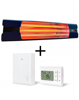Calefactor de cuarzo por infrarrojo con termostato de pared