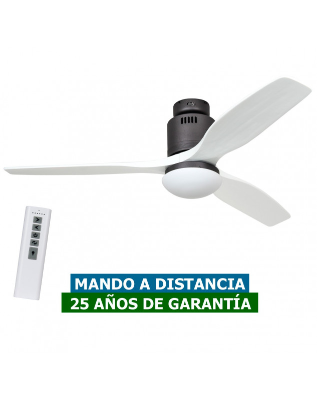 Ventilador de techo con luz CasaFan 93132342 AERODYNAMIX ECO 132 gris claro/ gris basalto