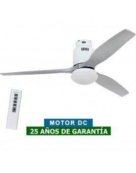 Ventilador de techo con luz CasaFan 93132324 AERODYNAMIX ECO 132 plateado/ blanco