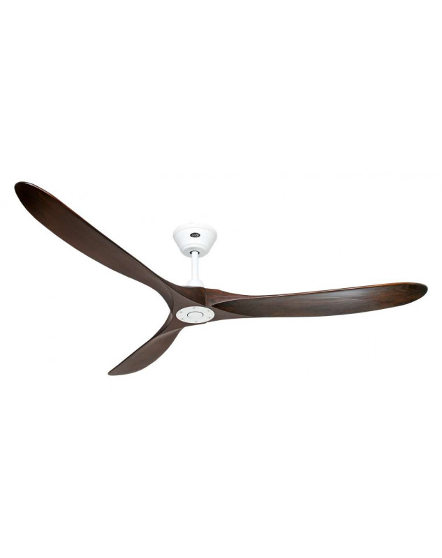 Ventilador de techo 318019 color nuez con motor blanco costado