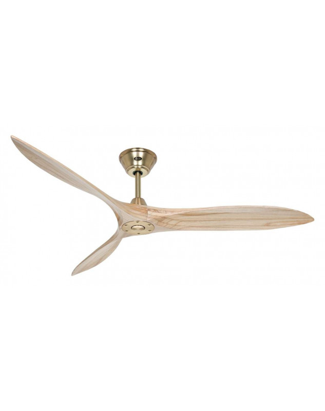 Ventilador de techo CasaFan ECO AIRSCREW 315255 152cm Motor DC bajo consumo / latón pulido / Aspas madera