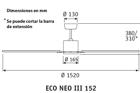 Esquema ventilador de techo CasaFan 922511 Eco Neo  103